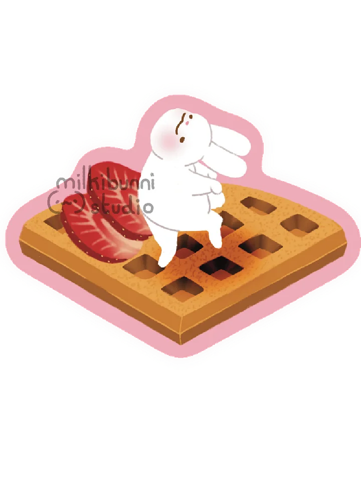 Left Strawberry Waffle Bunni Sticker product image (1)