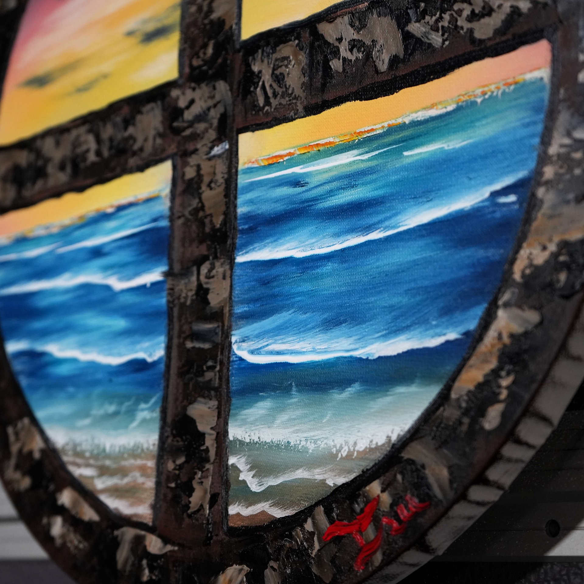 A Windows View (Original) 16in Dia. Circle Canvas product image (3)