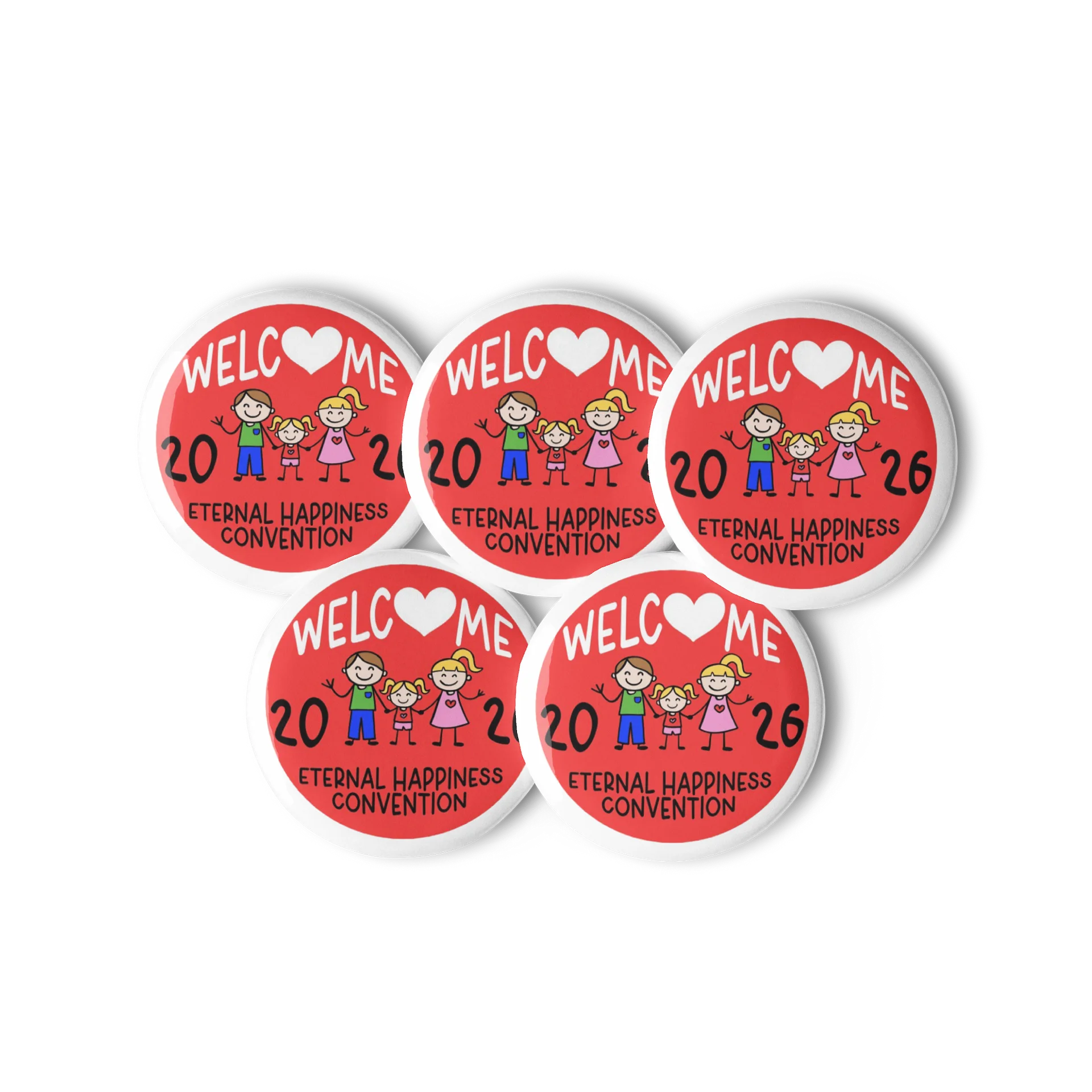 Eternal Happiness Welcome Happy Family Convention Pin product image (1)