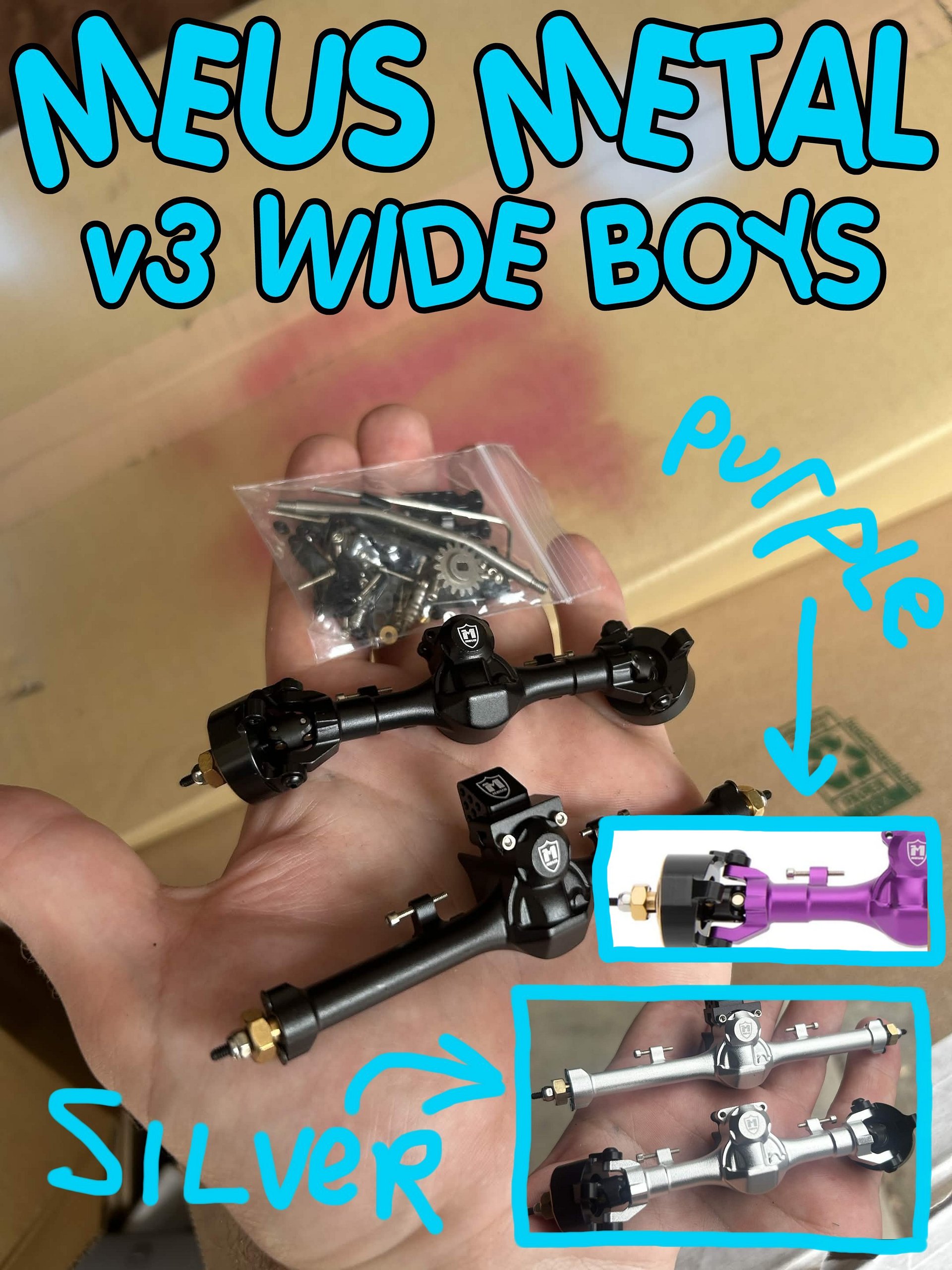 Meus v3 Metal Axles (WIDE) product image (1)