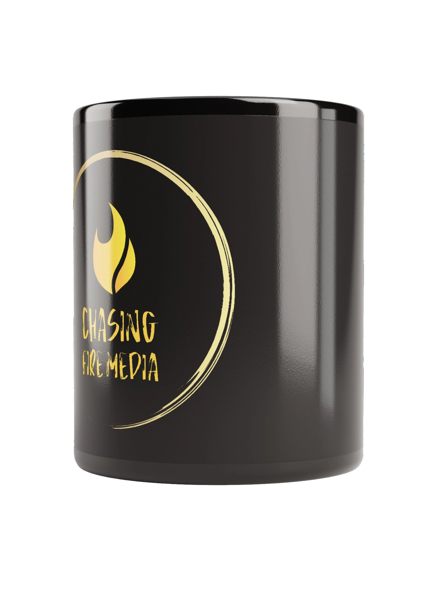 Chasing Fire Media Blk Mug - Gold emblem product image (4)