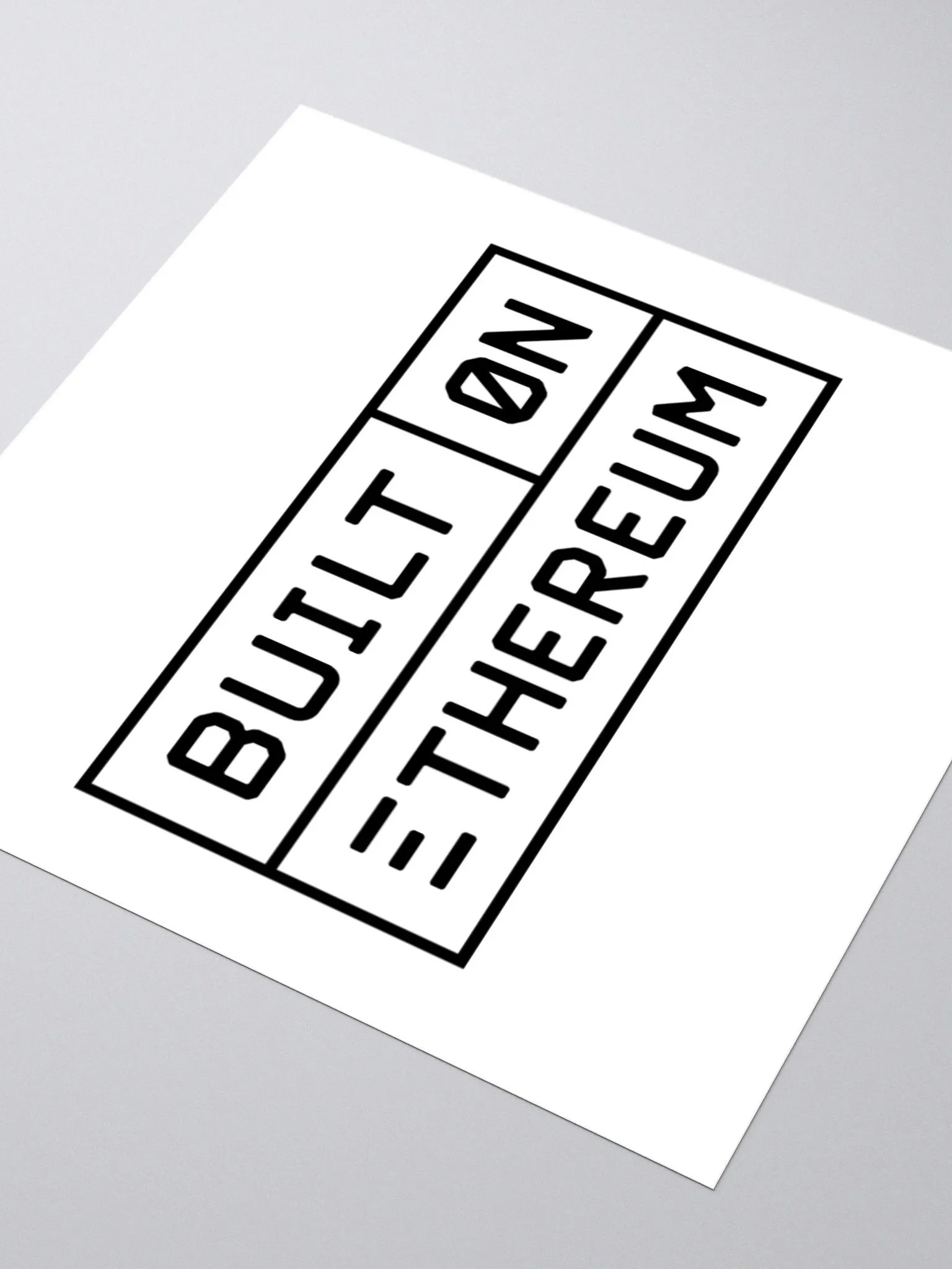 Built on Ethereum sticker white product image (3)