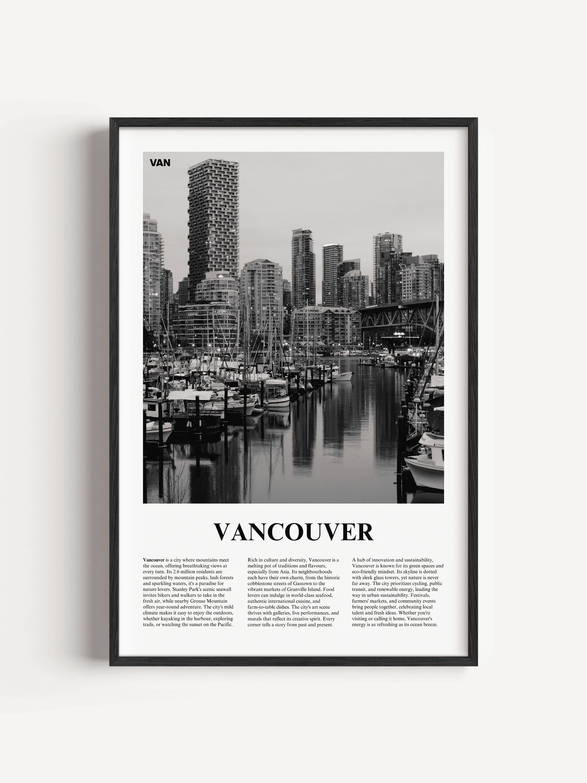 Vancouver 04 Newspaper Poster | Framed product image (1)
