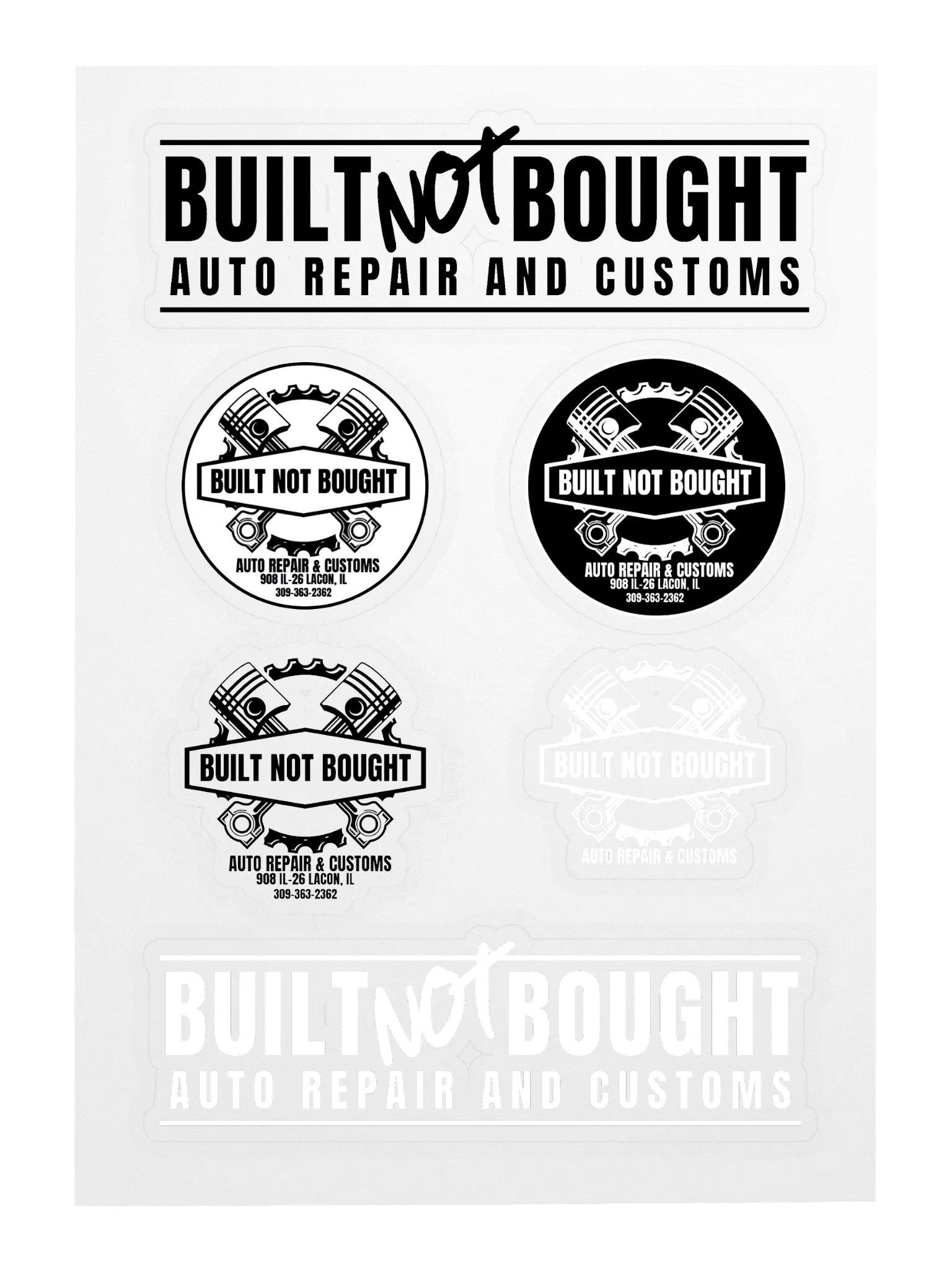 Built Not Bought Sticker Pack product image (3)