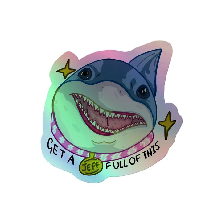 Jeff the Landshark Holographic Sticker Sheet product image (2)