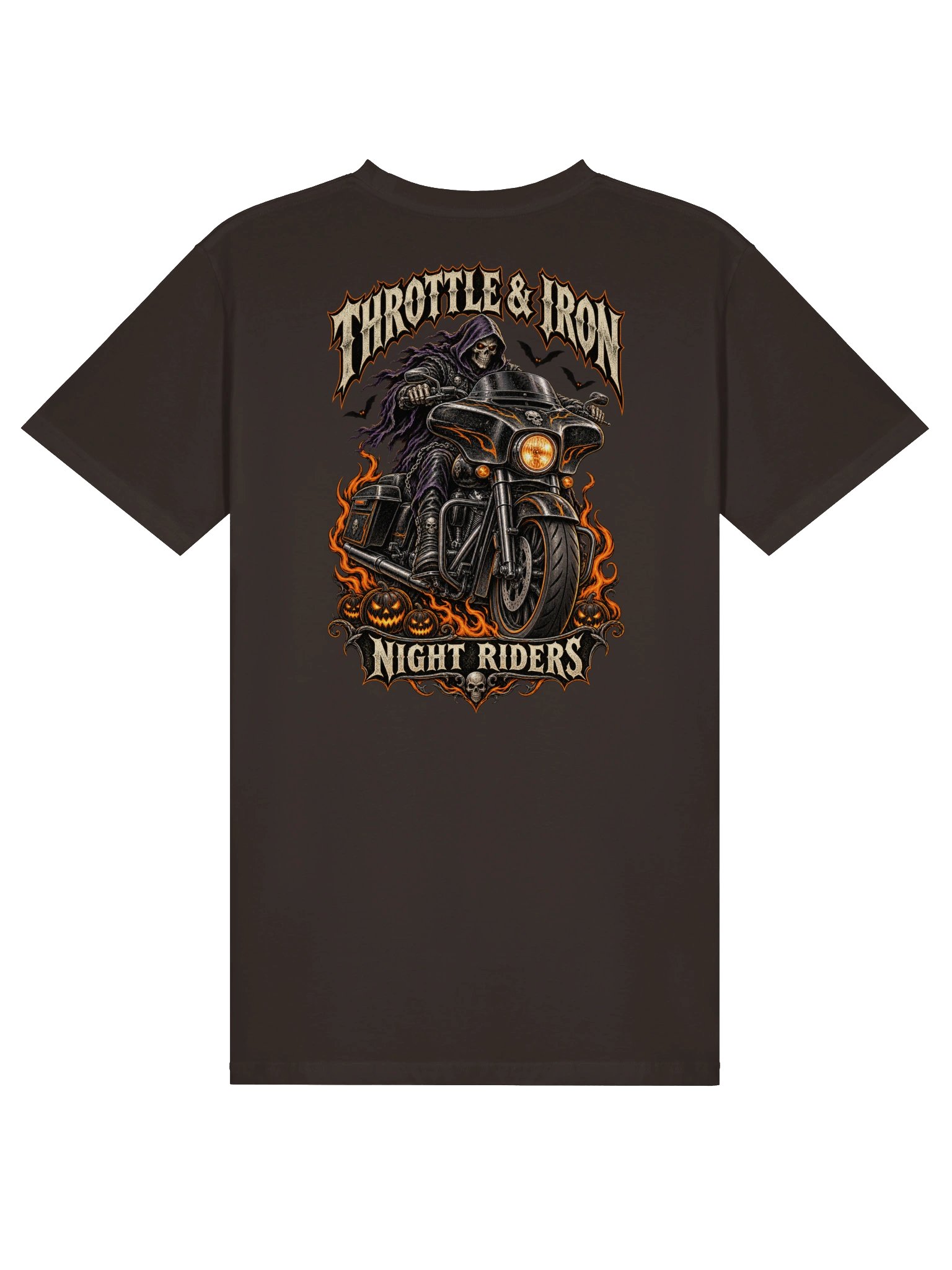 Throttle & Iron Night Riders Grim Reaper Halloween T-Shirt product image (2)