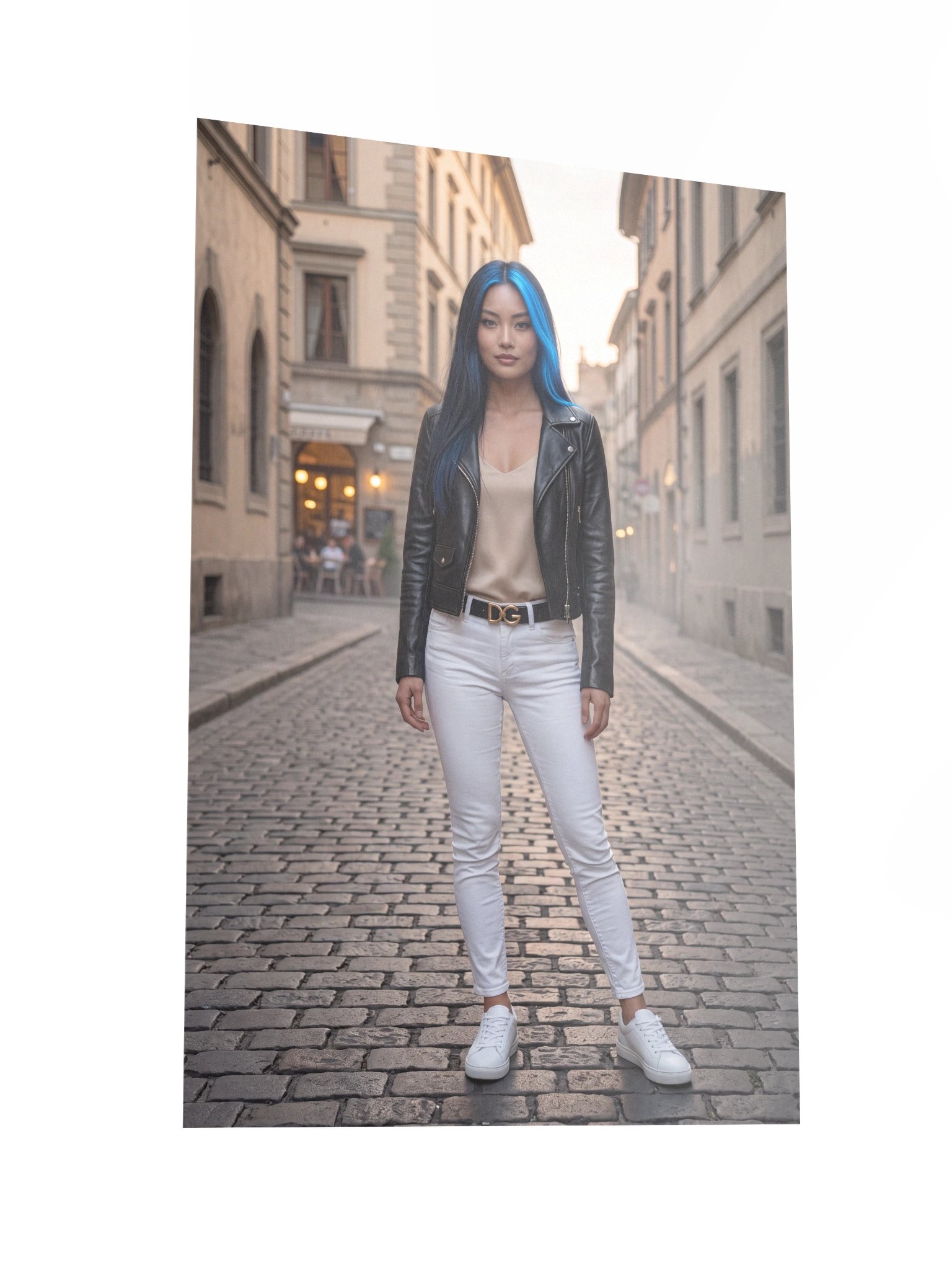 Blue-Haired Street Style City Poster product image (4)