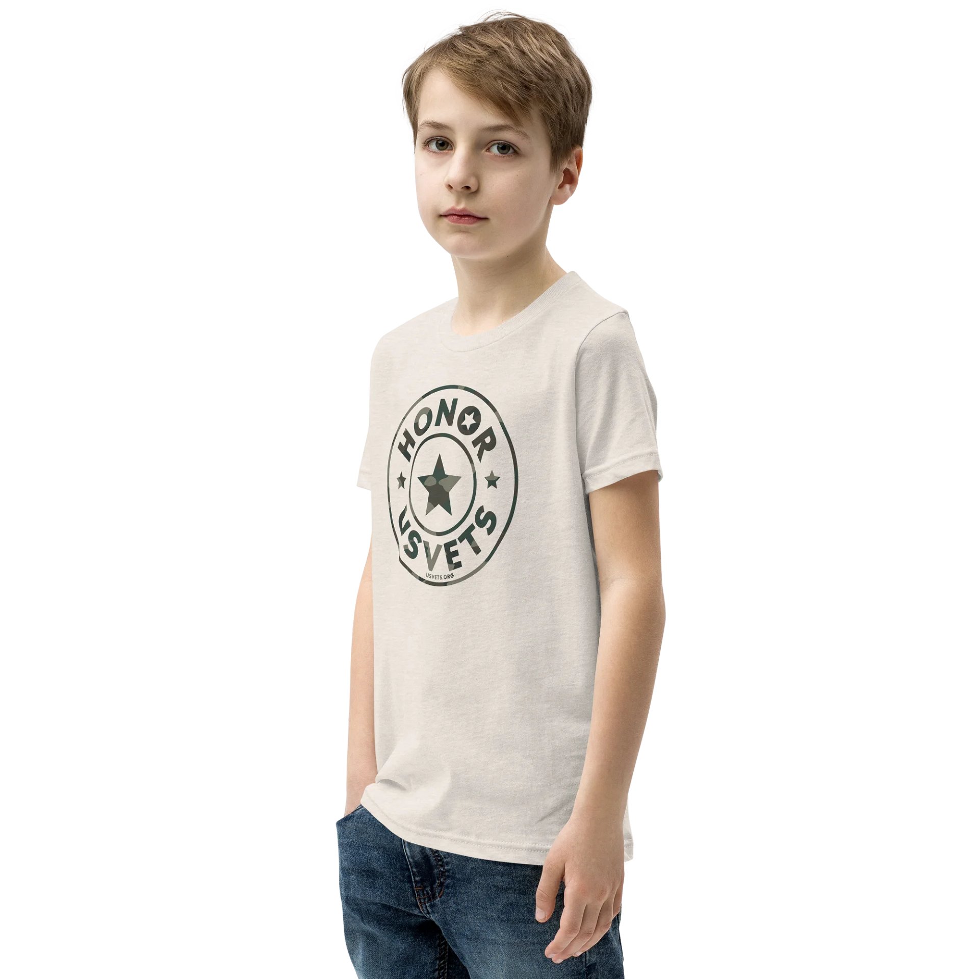 HONORUSVETS - GREEN STAR YOUTH TEE product image (3)