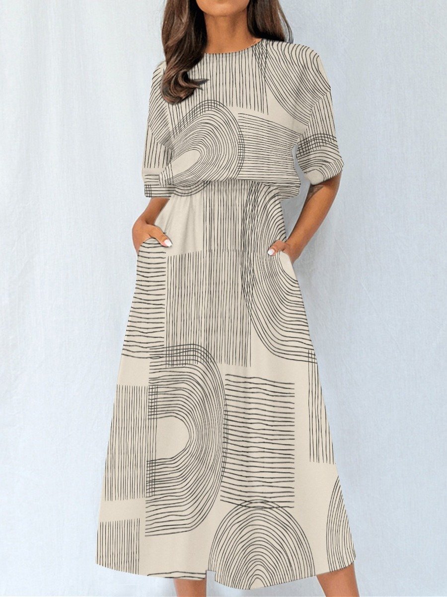 Abstract Geometric Print Maxi Dress product image (3)