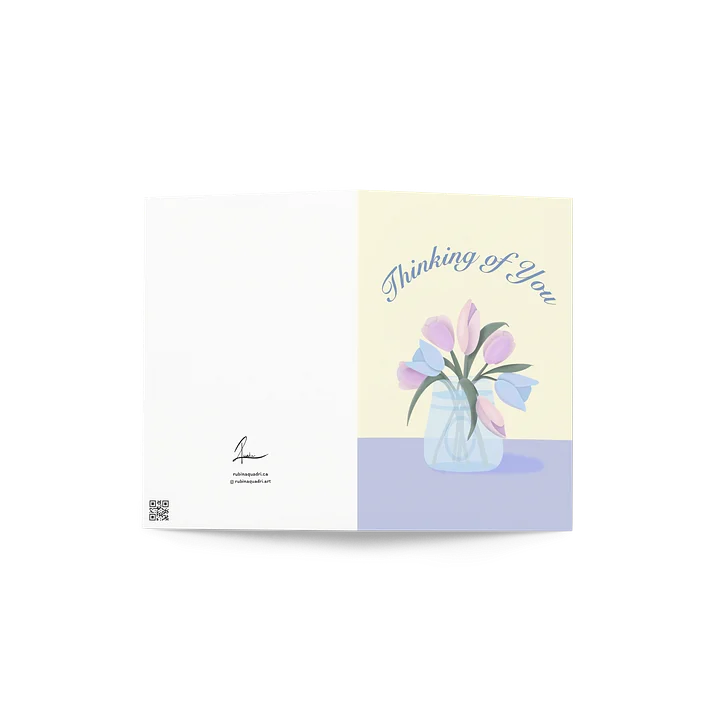 Thinking of You | Pastel Tulip Bouquet in Sky Blue Mason Jar product image (2)