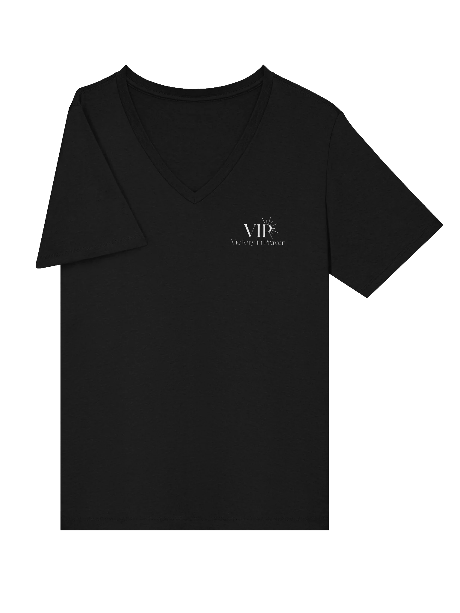 VIP Victory in Prayer Relaxed Clothed in Faith Womens V-Neck Tee product image (3)
