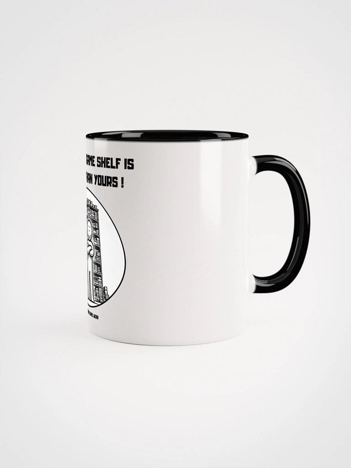 My Board Game Shelf is bigger than yours! | White Ceramic Mug with color on the inside product image (2)