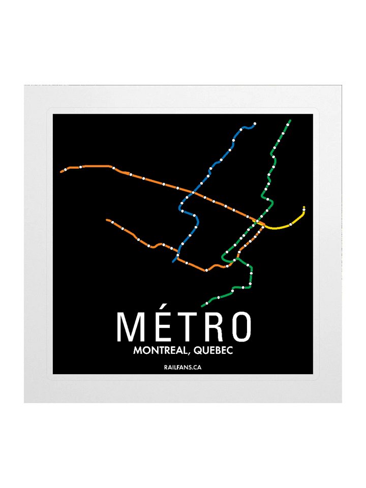 The Rail Fans Canada Transit Sticker - Metro product image (1)