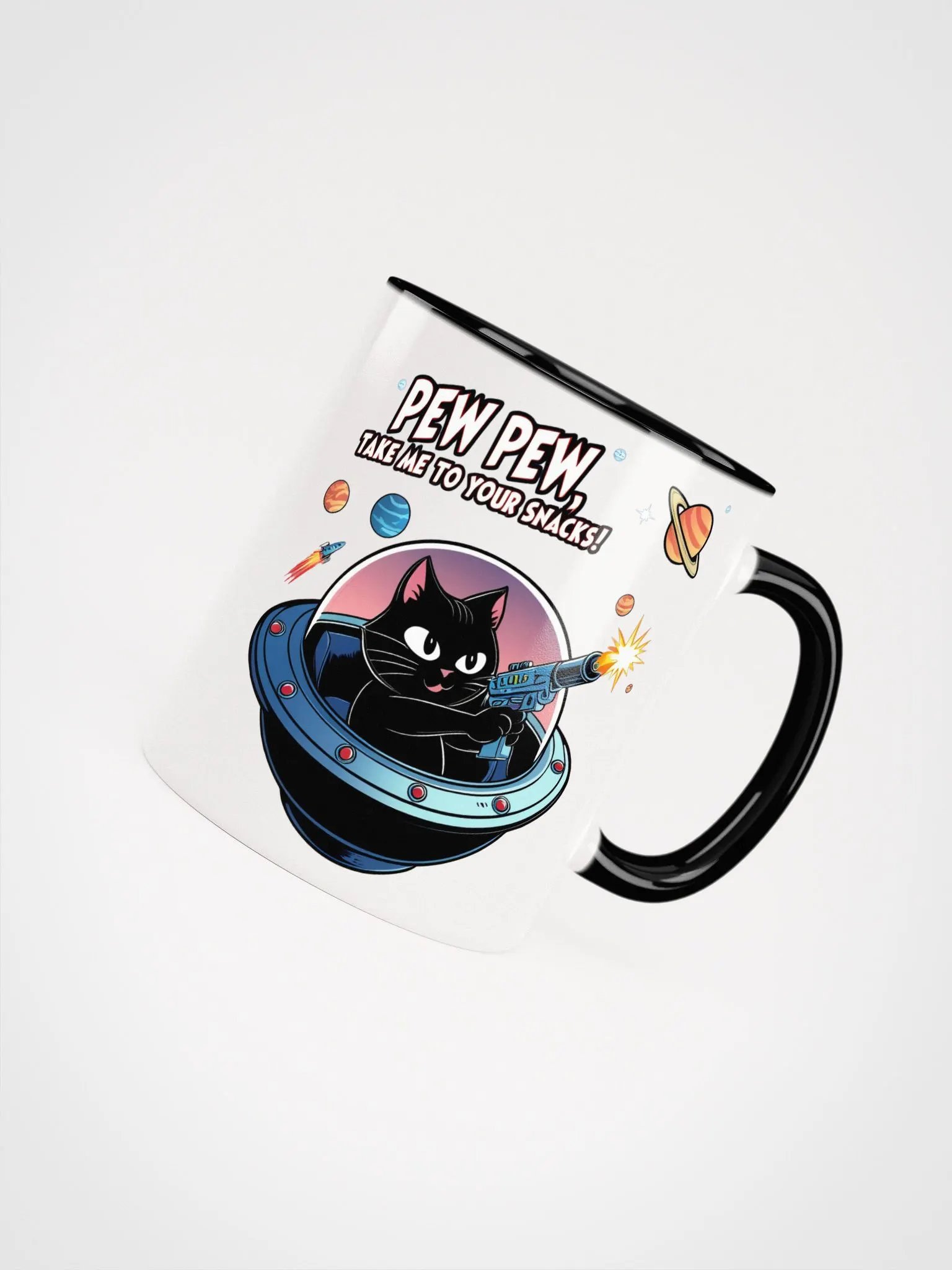 Pew Pew Cat Snack Attack Mug product image (34)
