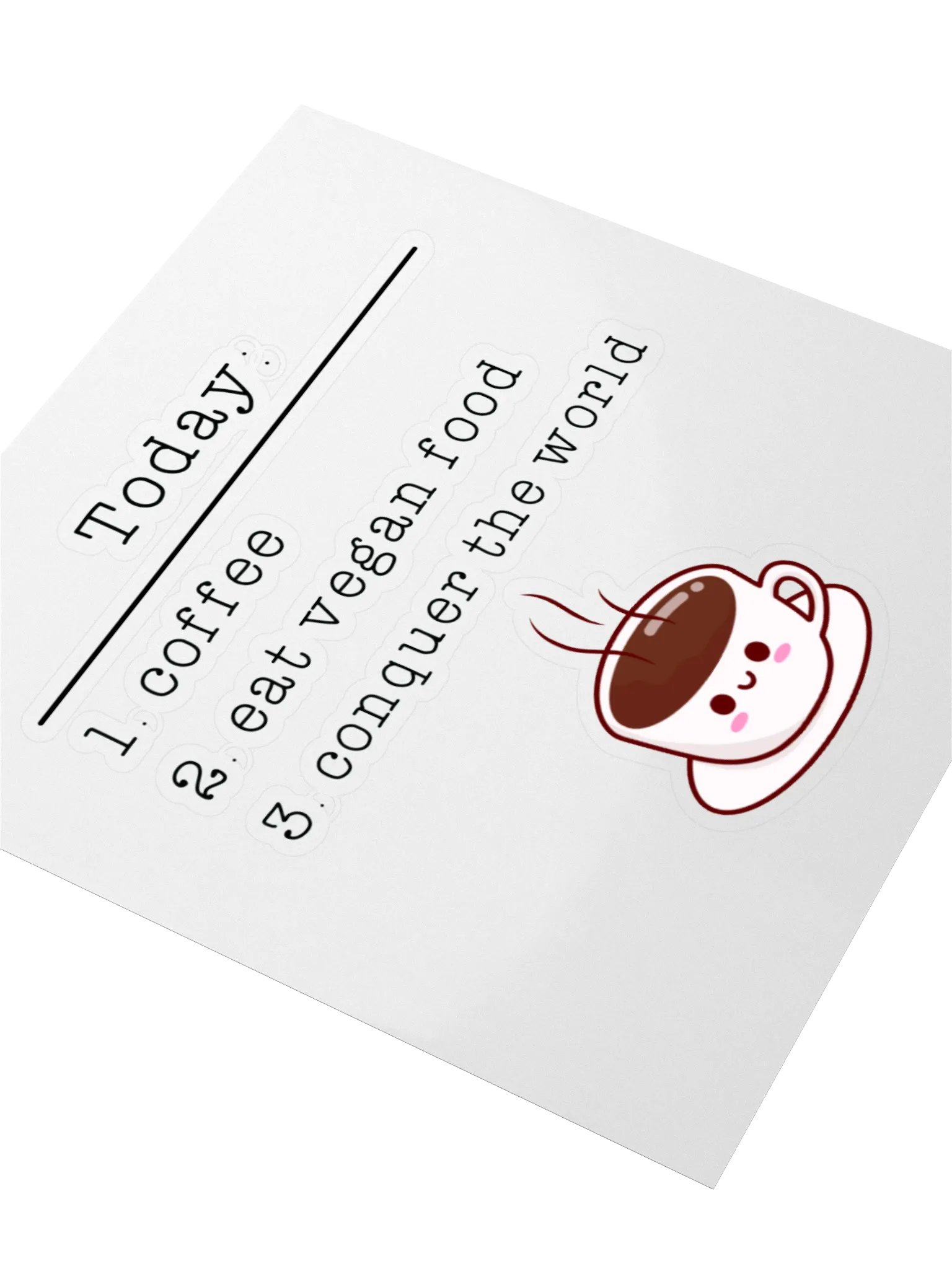 “Vegan Conquers the World” Fun Sticker product image (3)