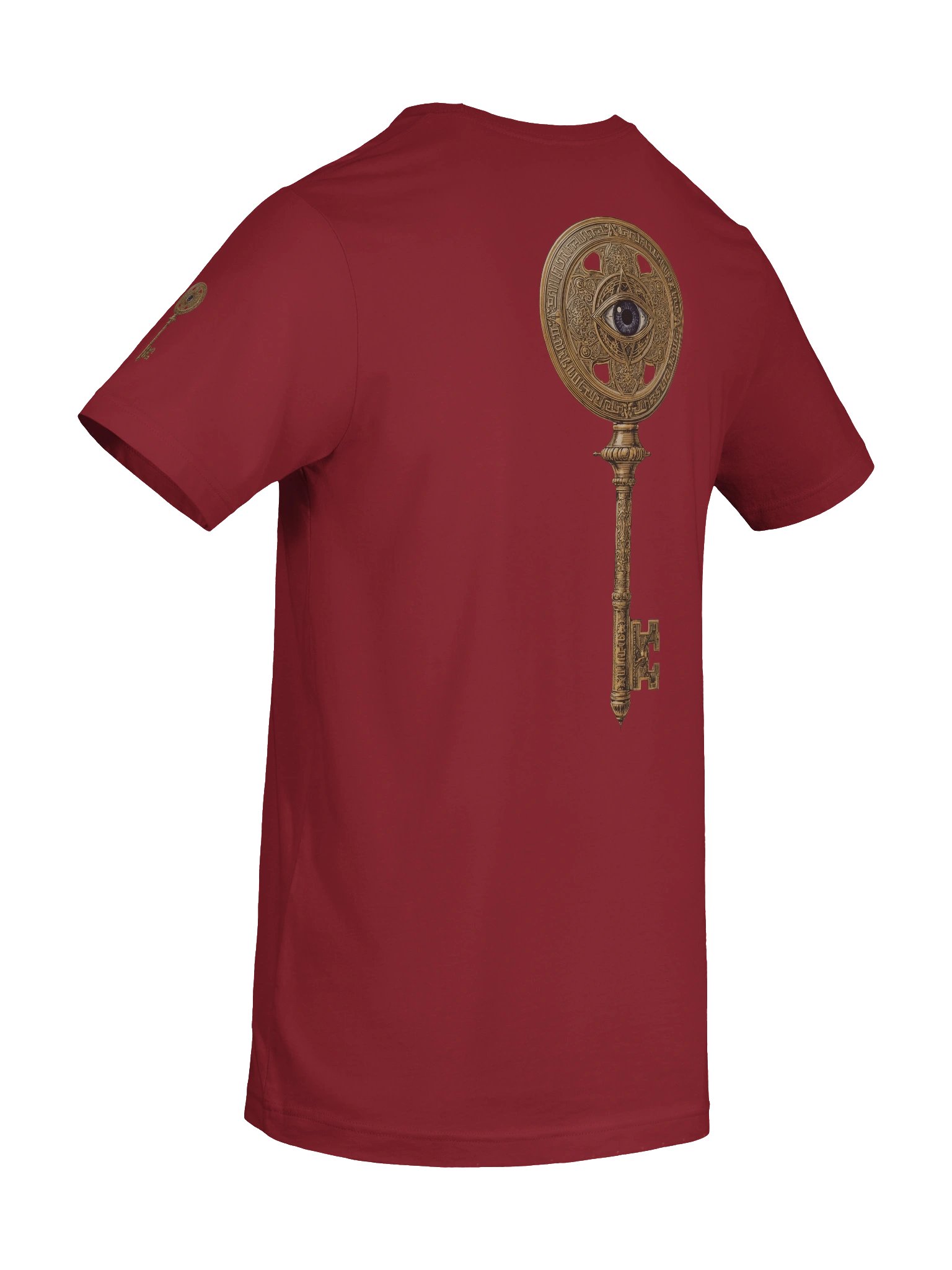The Gatekeeper’s Key Classic T-Shirt – Back & Left Shoulder Print | Cardinal | Bella+Canvas 3001 product image (10)