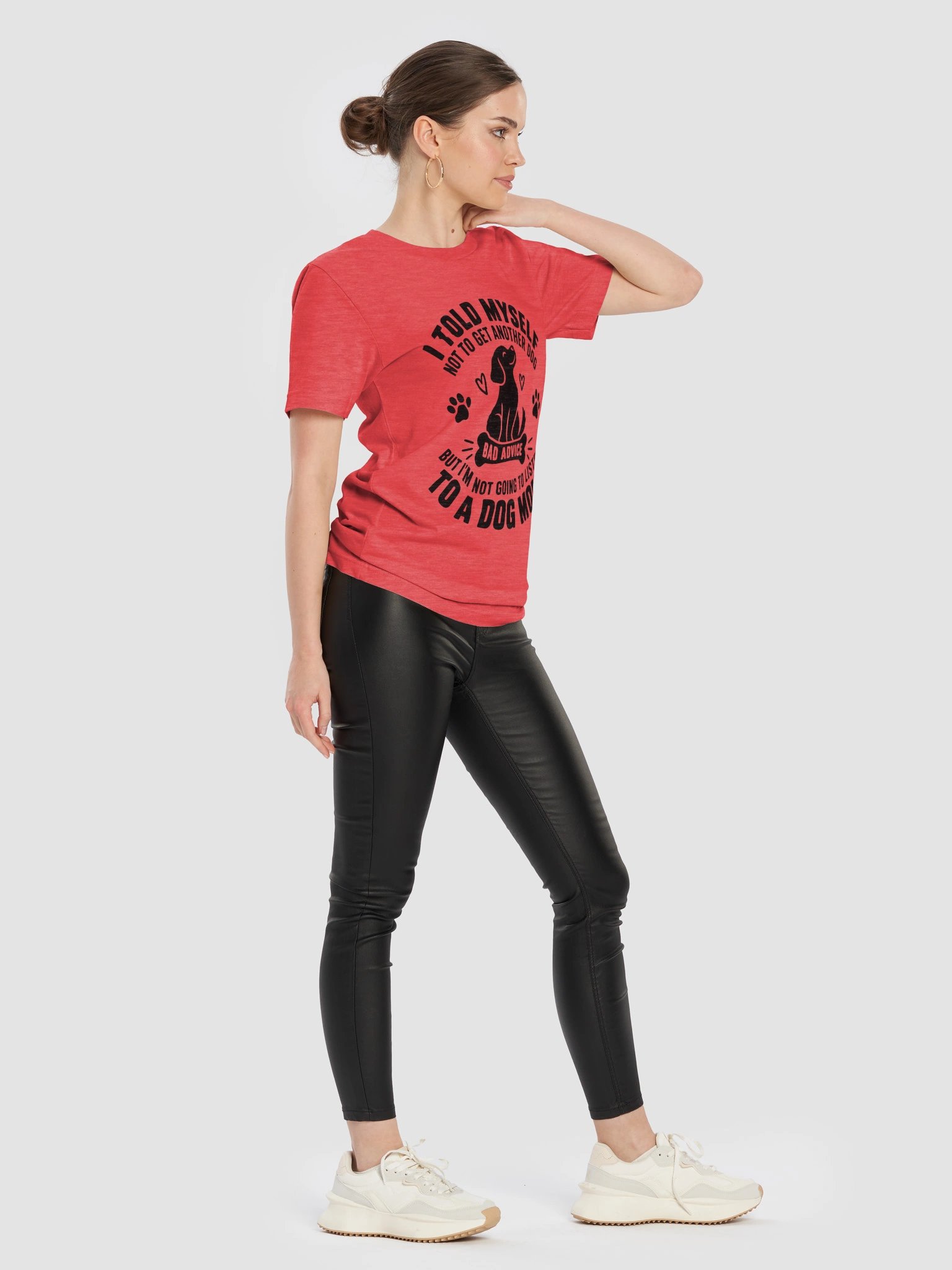 Dog Mom Logic – I Told Myself Not To Get Another Dog Funny T-Shirt (White Ink) product image (16)
