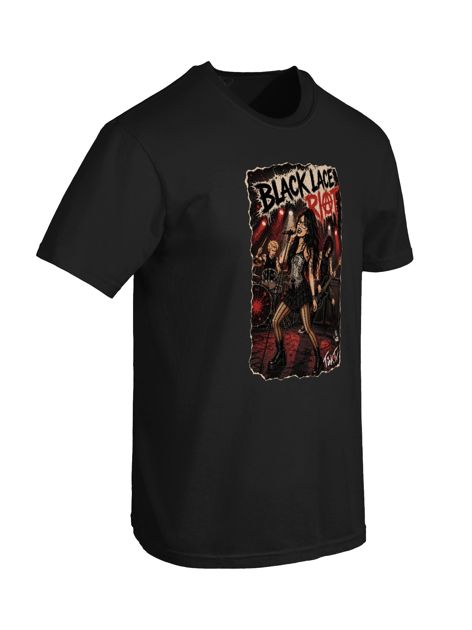 Black Lace Riot Band Tee product image (32)