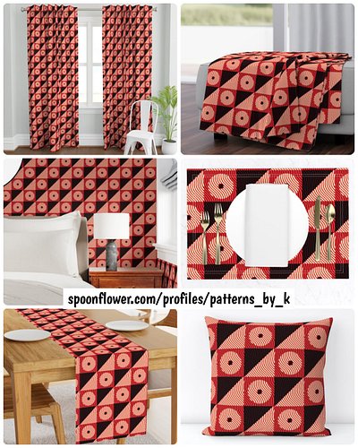 Retro Scarlet And Black Pattern Collection
Pattern available as fabric, premium wallpaper and home decor!
Link below & in bio...
