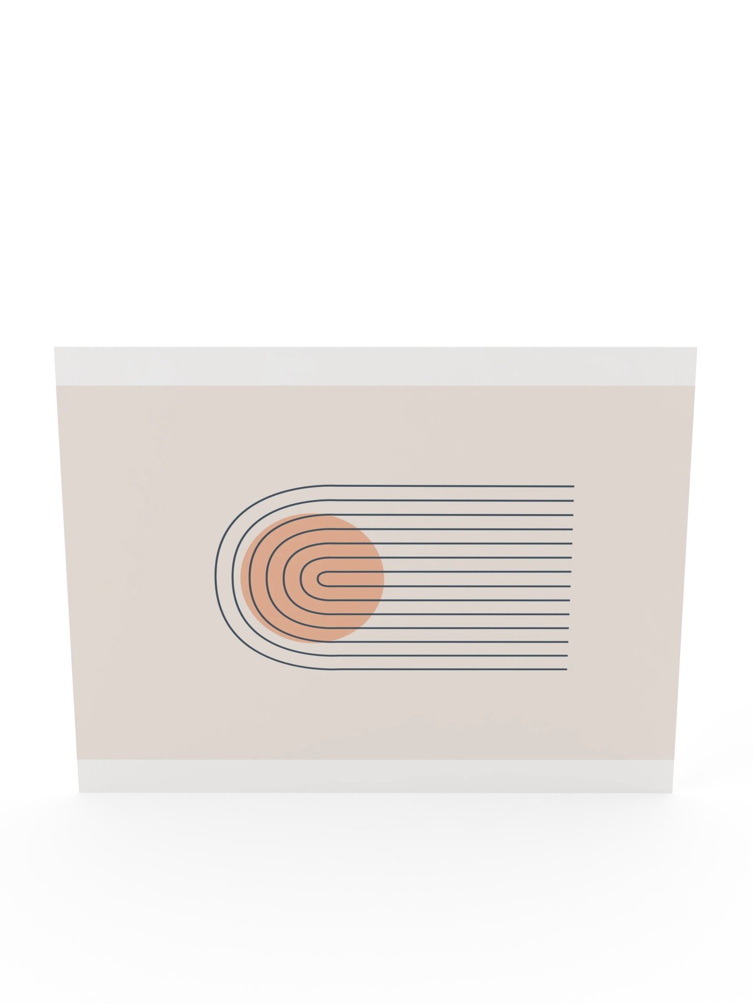 Dusty Blue Line Arch Print | Peach Bathroom Wall Art product image (12)