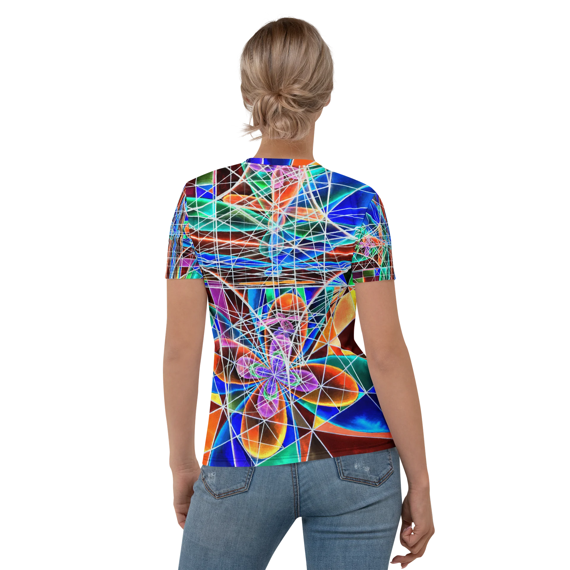 Cathedral of Math - Geometric Negative Art Women's Crew Neck T-Shirt product image (5)