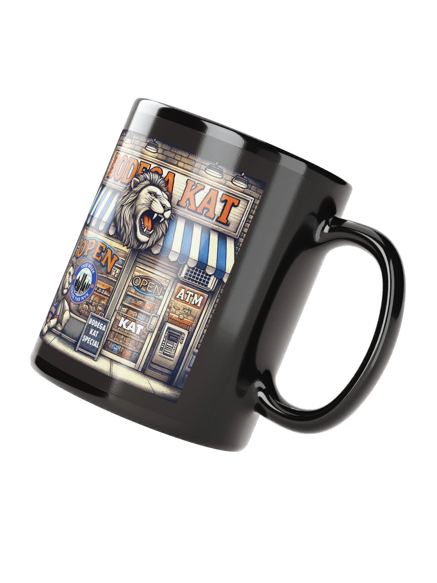 Bodega Kat Black Glossy Mug product image (2)