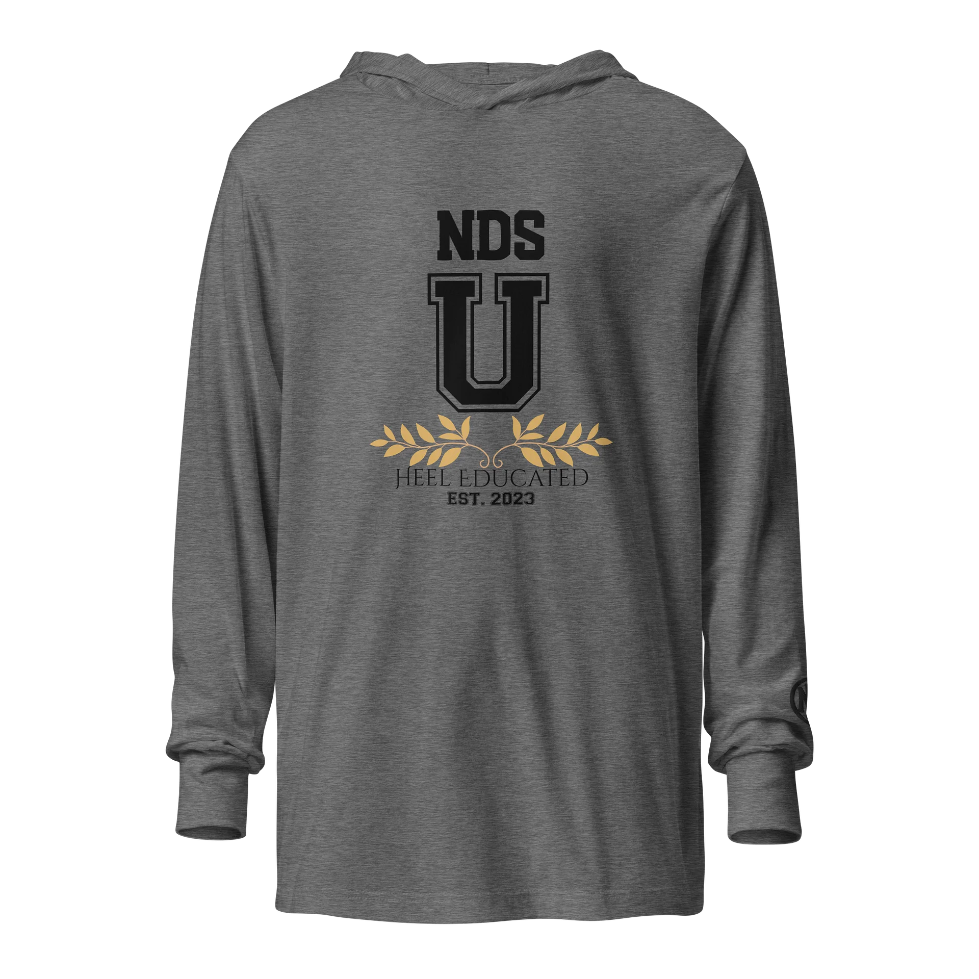 NDS University Heel Educated Hooded Long Sleeve Tee (Center Print) product image (1)