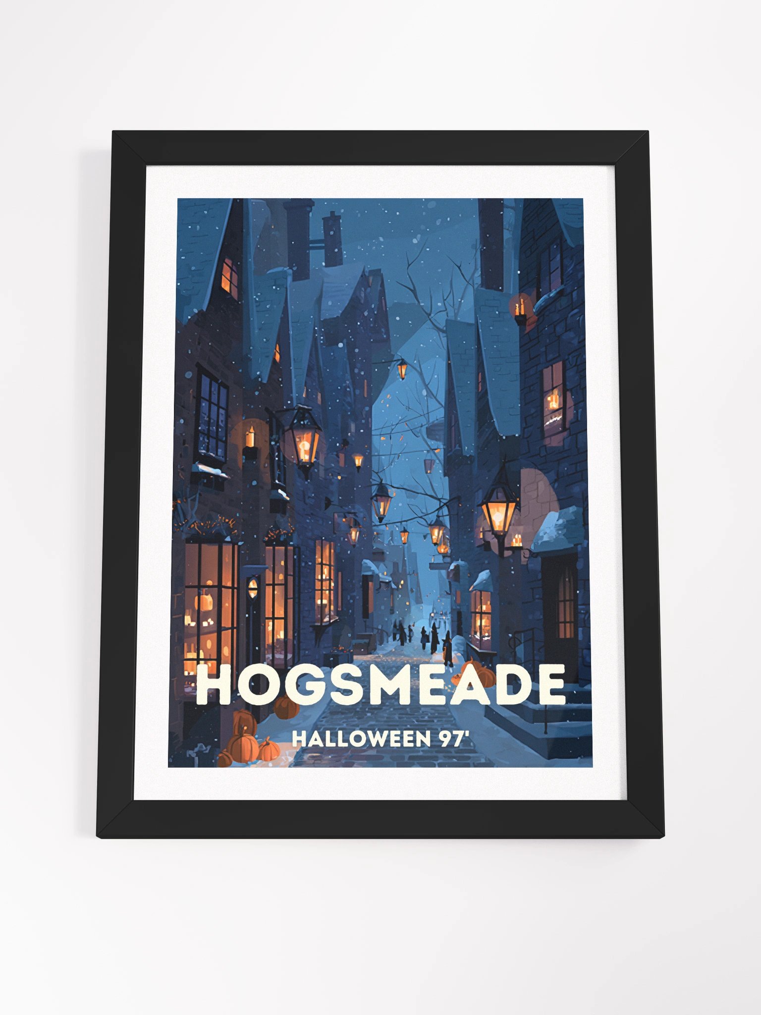 Magical Village Halloween Fall Vintage Travel Poster product image (4)