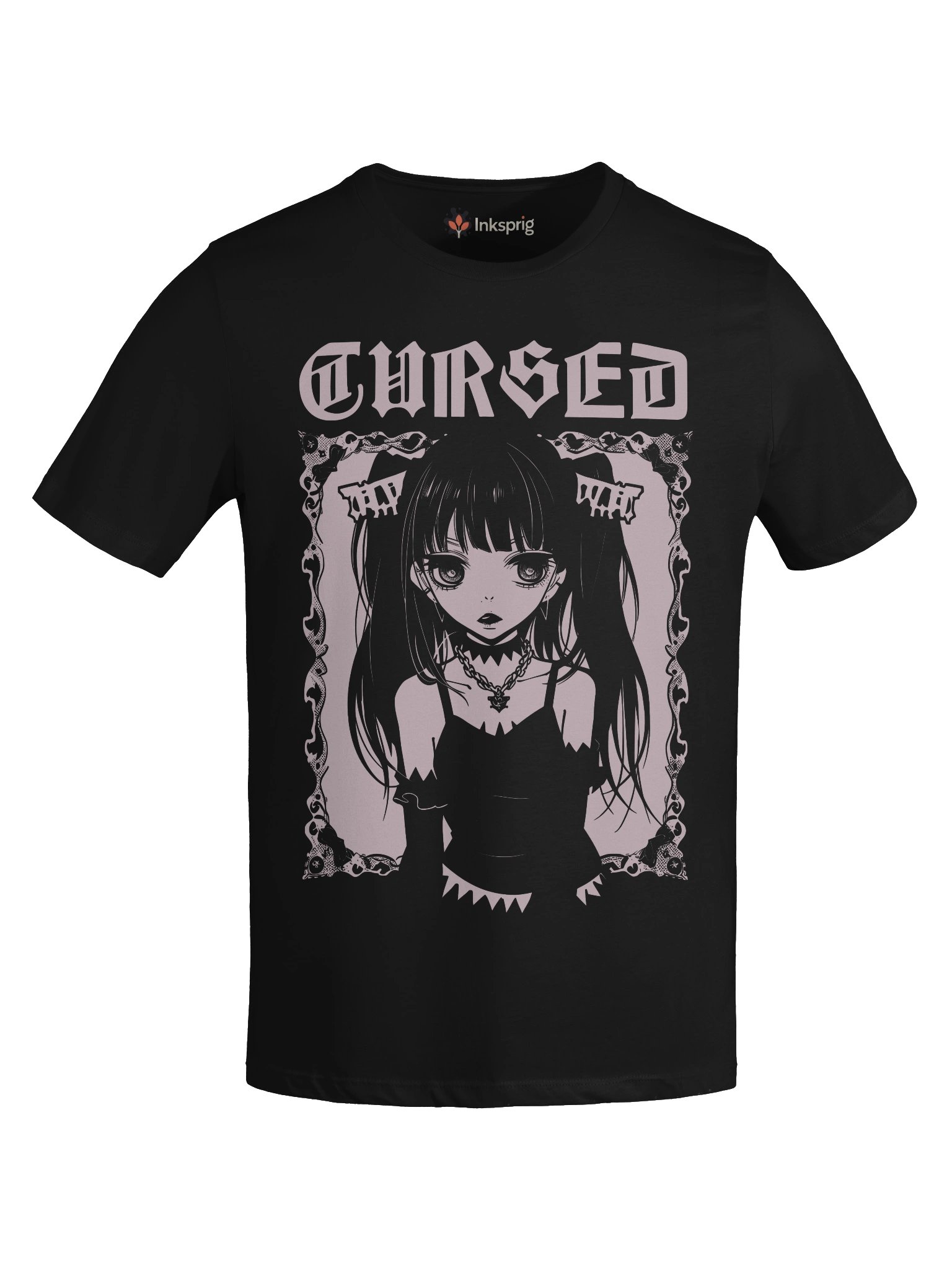 Cursed Gothic Anime Girl Tee product image (37)