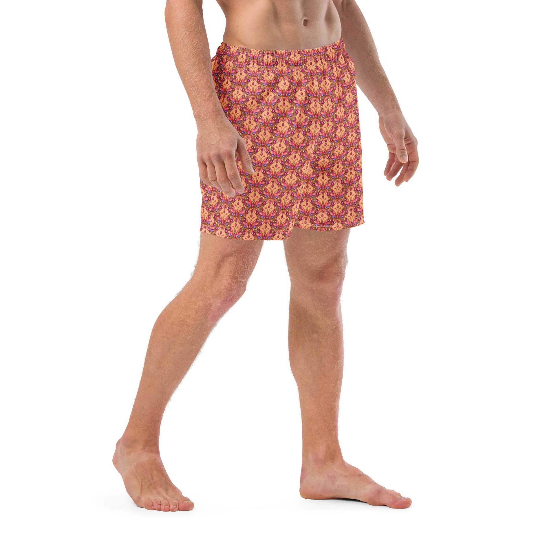 Ornate Blossom All-Over Print Swim Trunks product image (6)