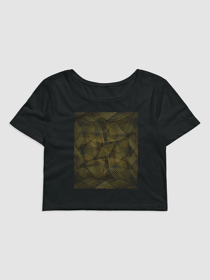 Crop Tee with golden lines and leaf design product image (1)