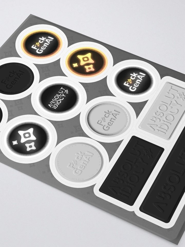 Absolut Idiocy Kiss Cut Sticker Sheet w/BG Set #0 (On White) product image (2)