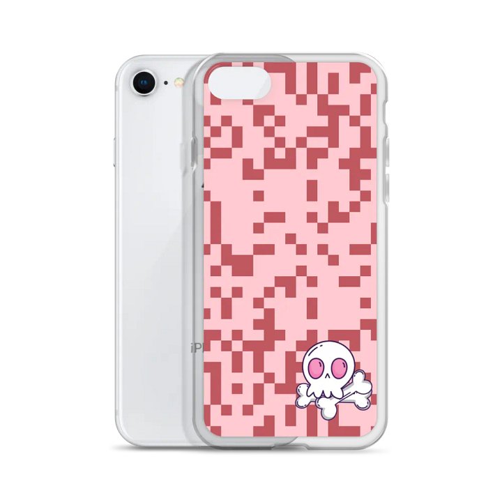 Pixelated Skull Pink iPhone® Case product image (51)
