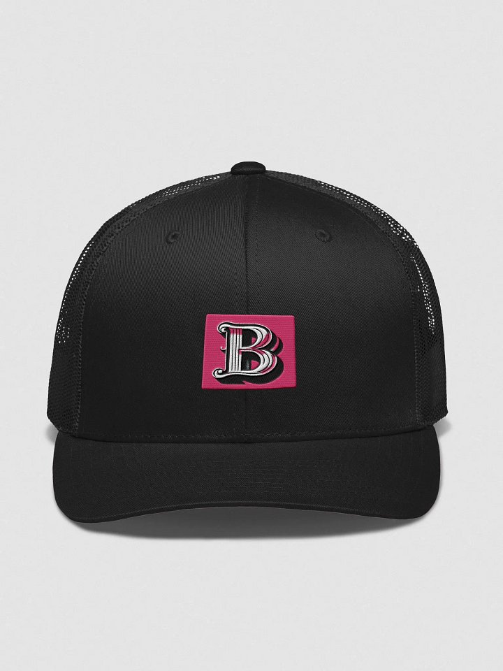 Bespoke B Letter Retro Trucker Hat | AI Design initial B product image (2)
