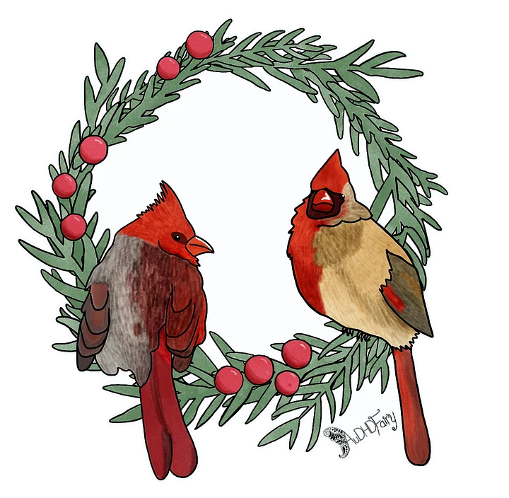 Nonbinary Cardinal Couple Sticker product image (1)