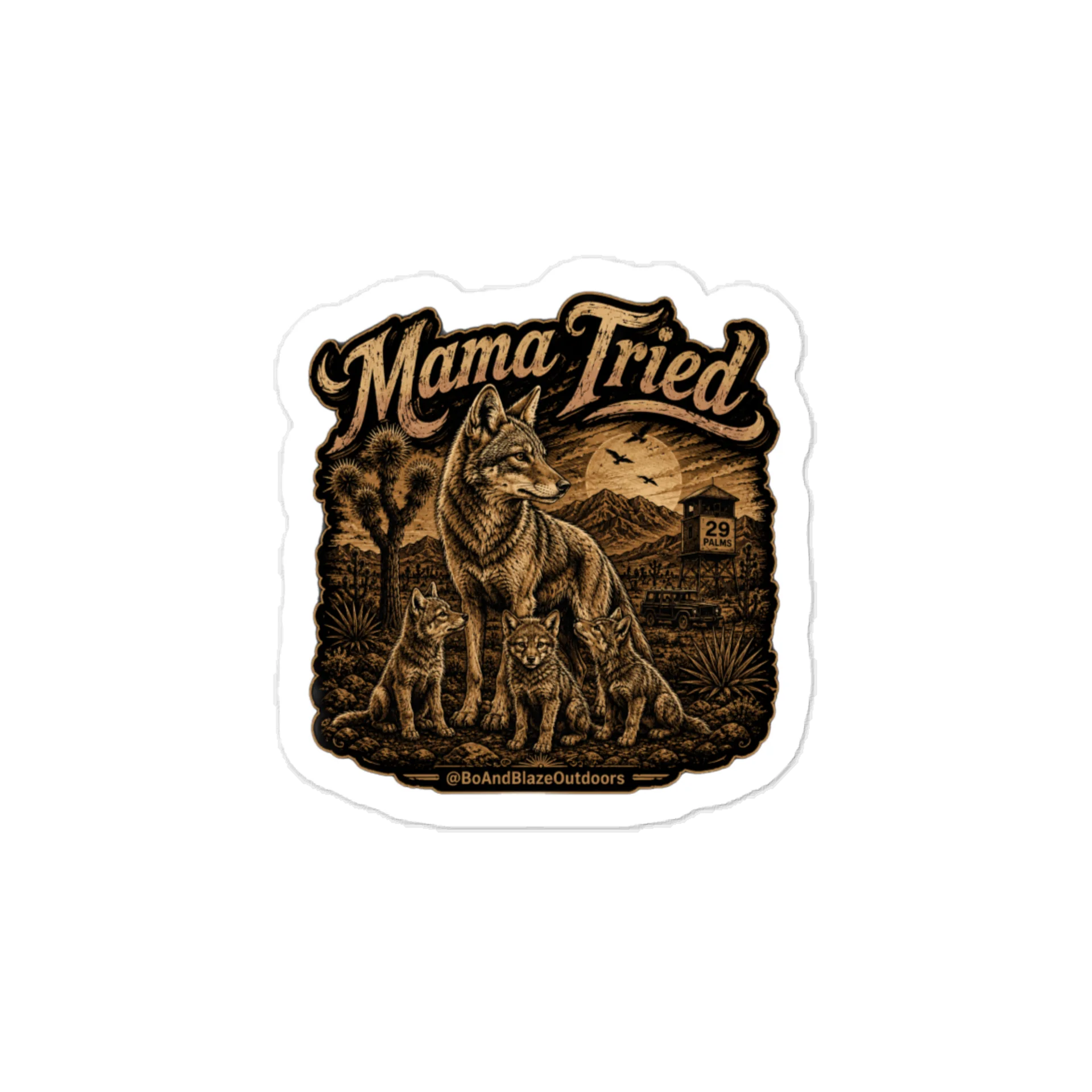 Mama Tried | Mojave Coyote Sticker ⭐ product image (1)