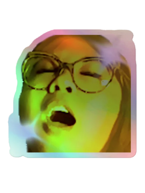 Golden Gasm 3 inch holographic sticker product image (1)