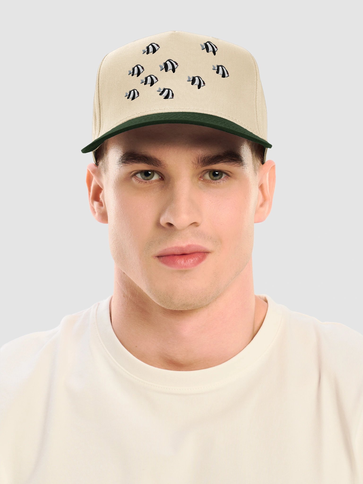 A School of Three-Stripe Damsels Embroidered Baseball Cap | Reef Fish Hat for Saltwater Aquarium Lovers product image (18)