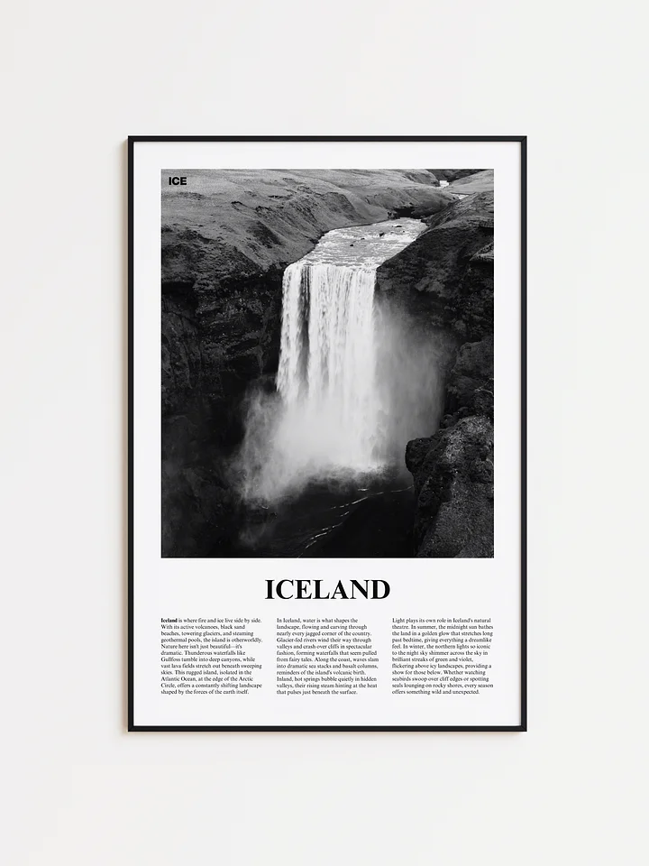 Iceland 03 Newspaper Poster | Framed product image (1)