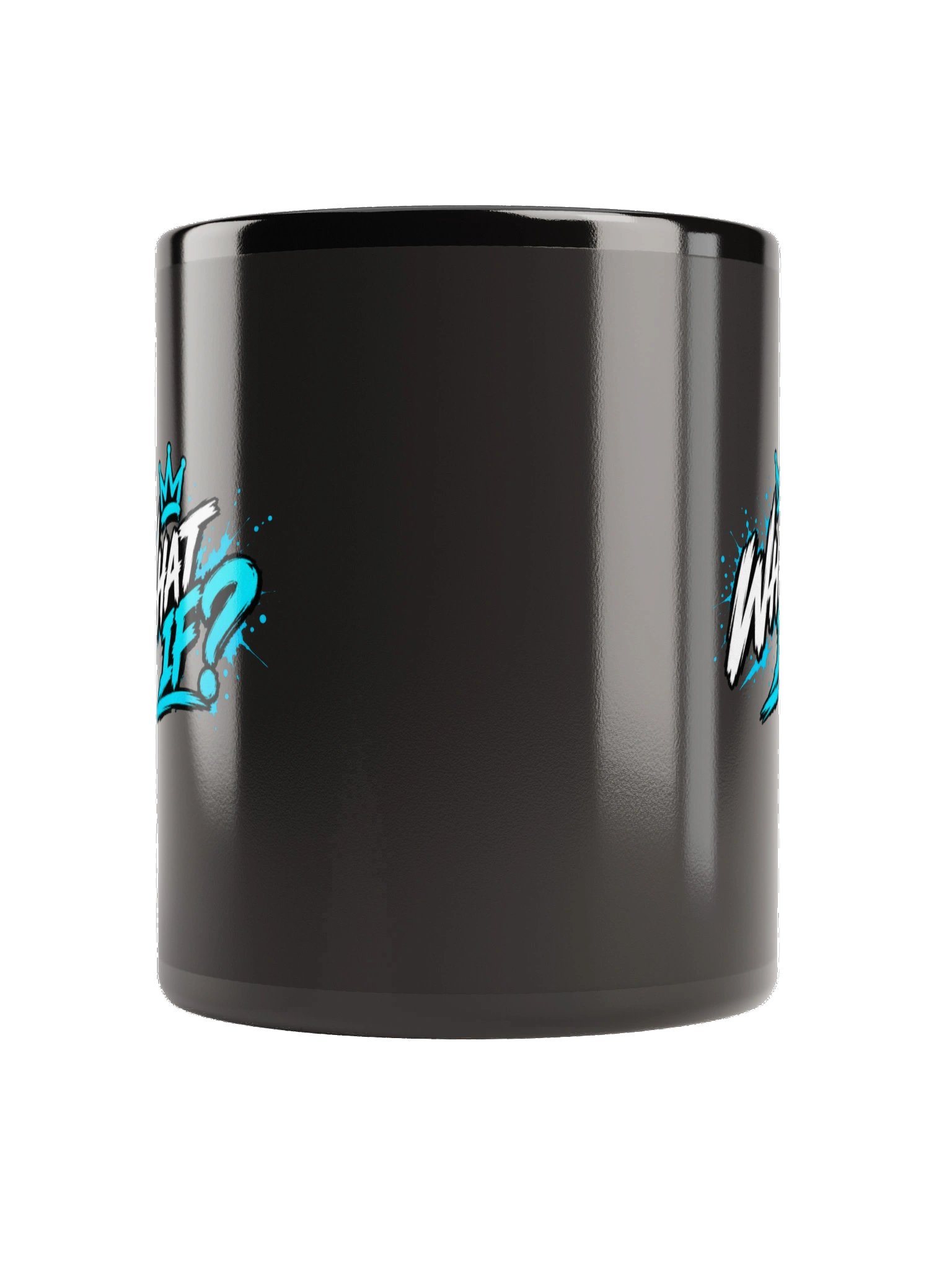 WHAT IF? Black Glossy Mug product image (3)