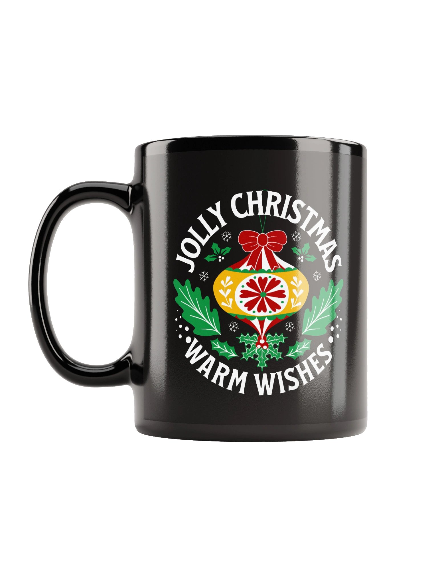 Festive Wreath Holiday Mug Jolly Christmas Warm Wishes product image (12)