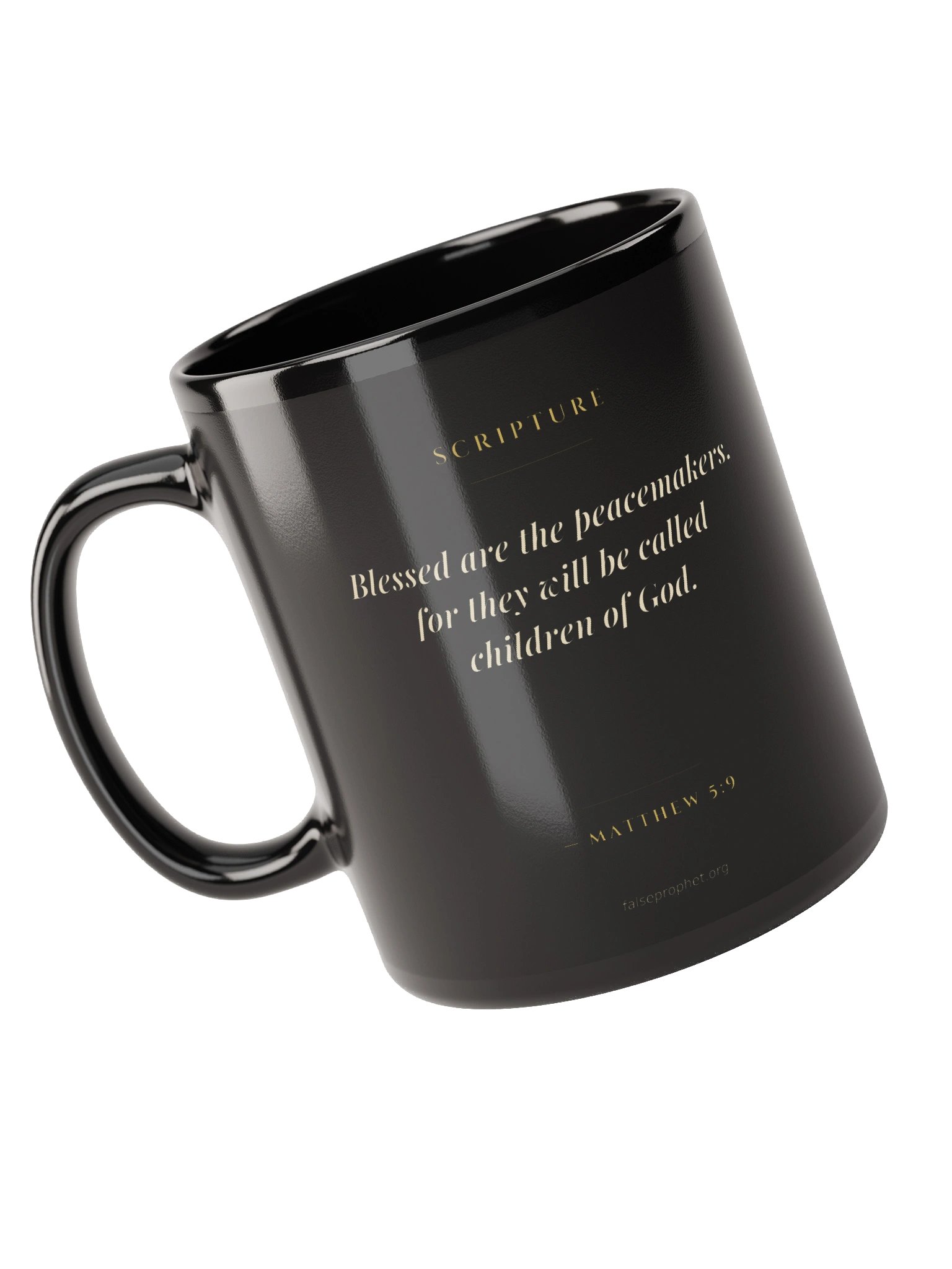 Matthew 5:9/Blessed are the Peacemakers Mug (Black) product image (5)