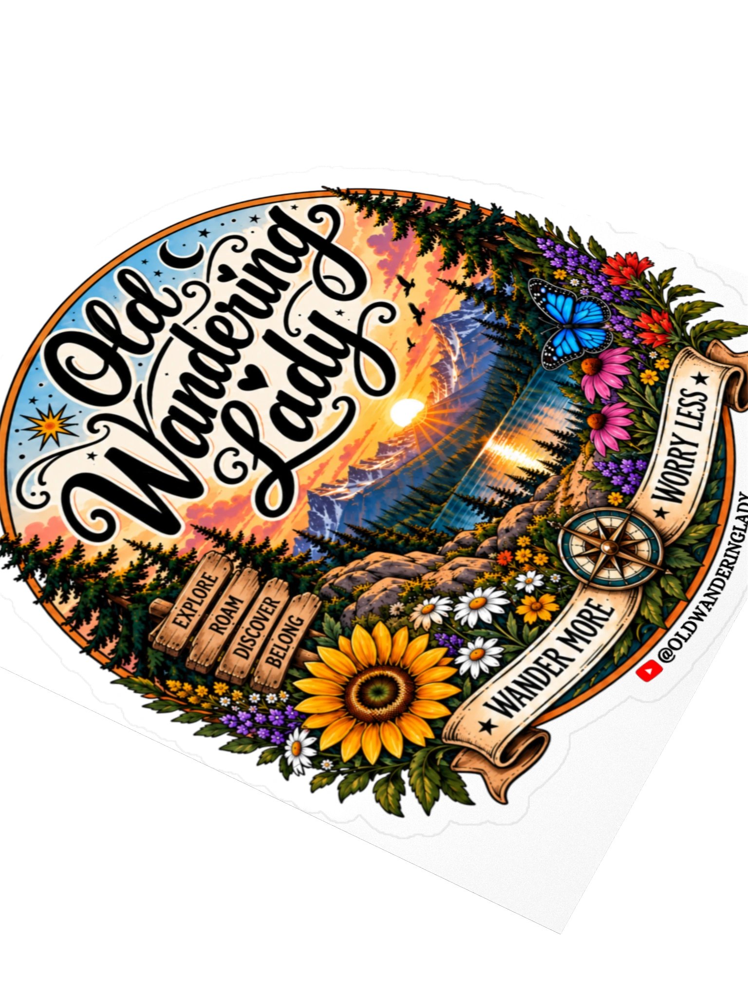 Old Wandering Lady 4" Decal product image (3)