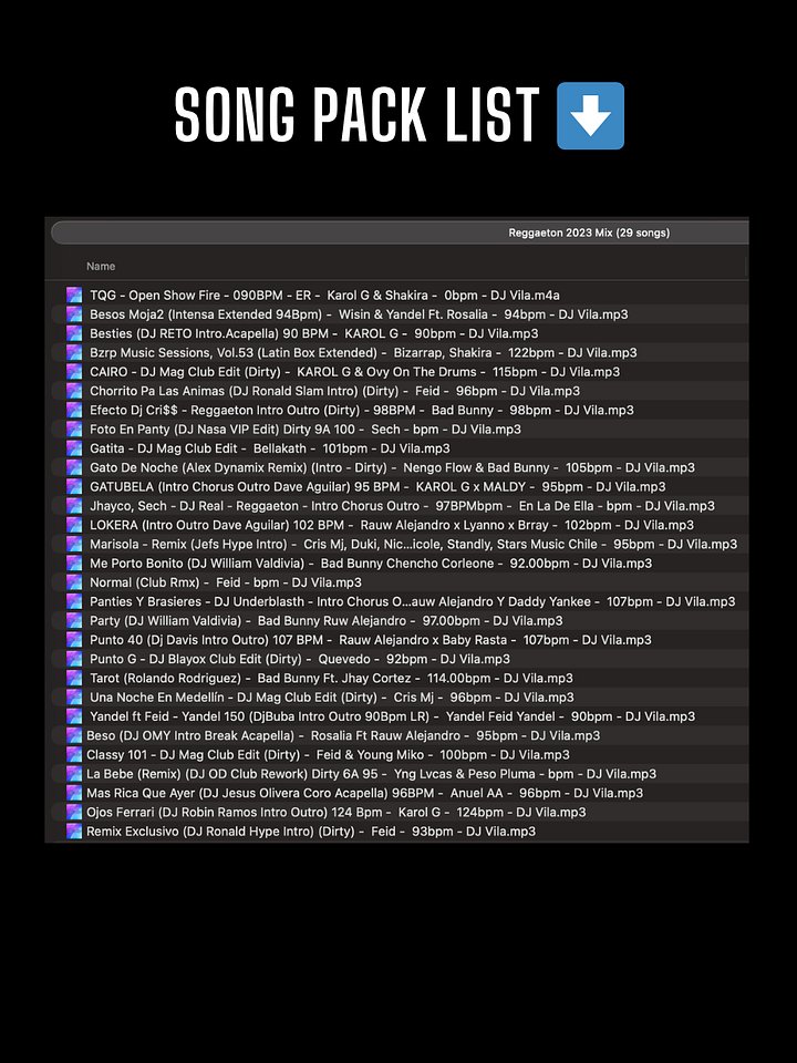 Reggaeton 2023 Mix – Song Pack product image (2)