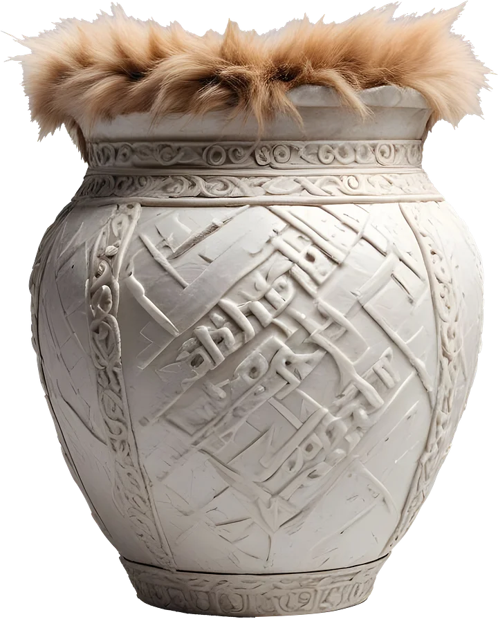 Scandinavian Nest – Nordic Fur Vase PNG product image (1)