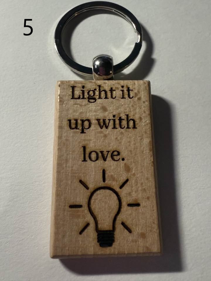 Wooden Engraved Neurodivergent Keychains | ADHD, Autism, Anxiety, and More (1) product image (5)
