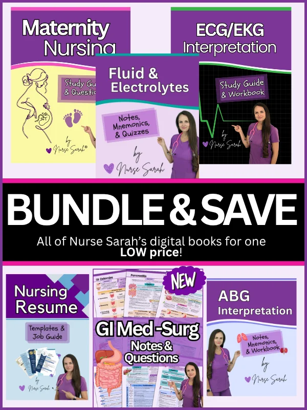 Nursing School Bundle Books by Nurse Sarah® (Digital) product image (1)