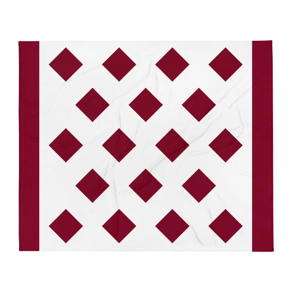 Burgundy Diamonds and Stripes Designed Blanket product image (2)