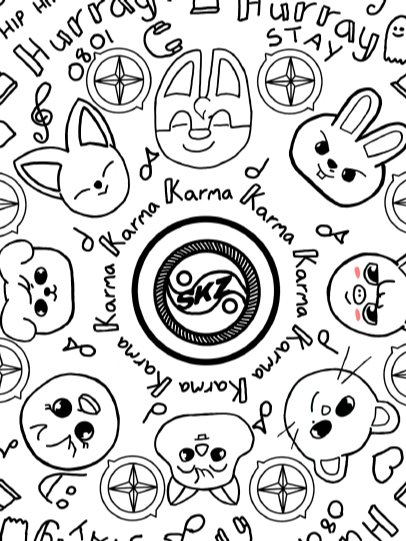 Karma colouring page product image (1)