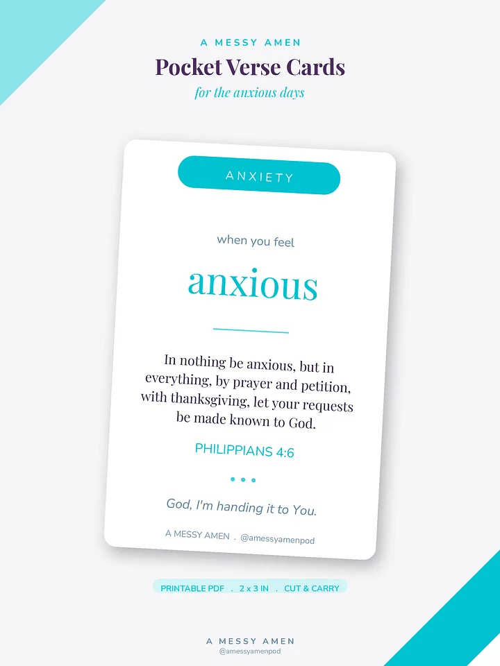 Pocket Verse Cards — For the Hard Days - Printable PDF product image (2)
